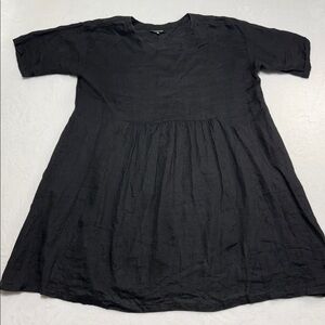 Eskandar Linen Black Casual Women's Dress